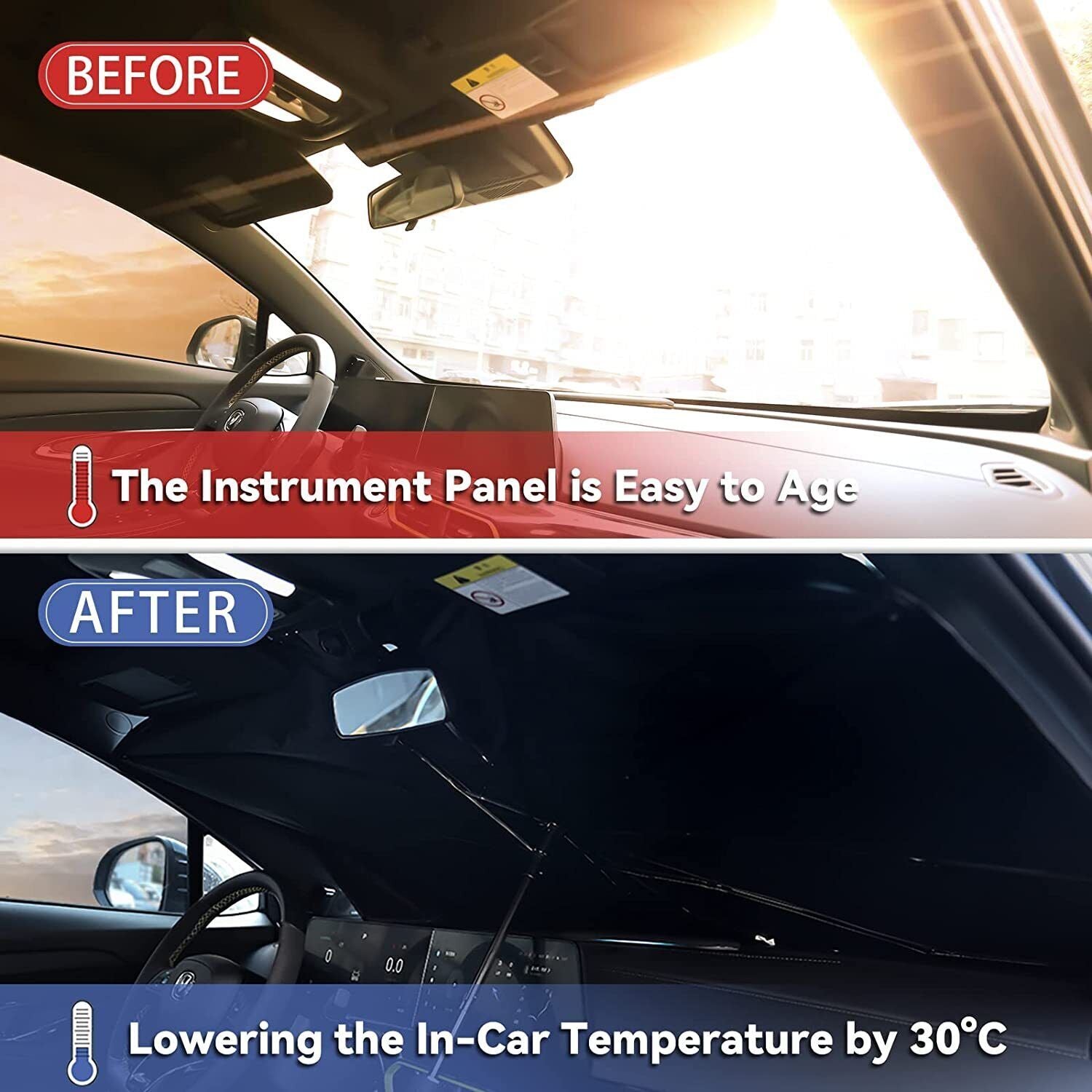 Car Window Sunshade Sun Shade Visor Windshield Cover Auto Car Sunshade Foldable UV Umbrella